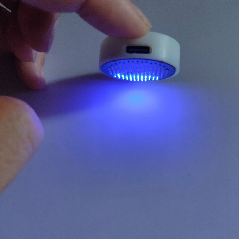 collier lumineux led blanc noir matrice technologique rechargeable sans fil