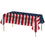 nappe jetable imperméable rouge blanche bleue theme jour independance americain festive table mangerDecoration patriotique