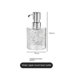distributeur savon liquide transparent texture ondulée moderne salle bain cuisine rechargeable pump bouchon