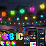 guirlande lumineuse led multicolore 10m 50 ampoules 5v ip44 moderne télécommande usb