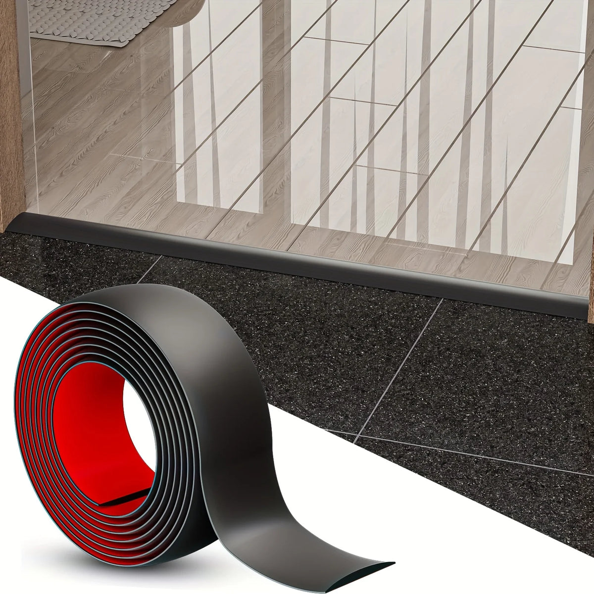 ruban bordure pvc adhésif aspect bois moderne gris blanc noir