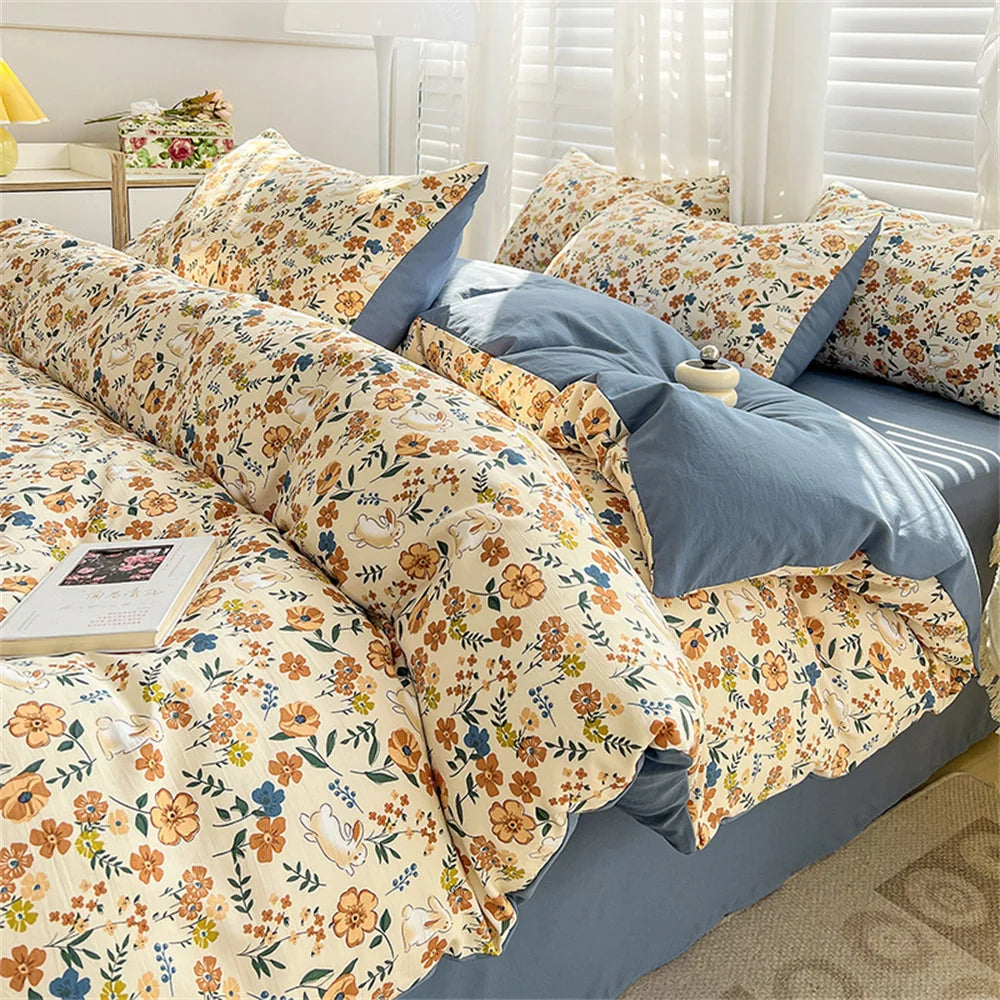 Détail du tissu microfibre lavé de la parure de lit - doux et durable
