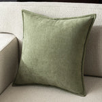taies d'oreiller vert olive modernes 40x40cm 45x45cm 50x50cm zip coton polyester respectueux environnement