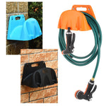 support mural tuyau d'arrosage orange noir bleu robuste anti corrosion fixations