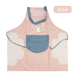 tablier imprimé floral lapin noir rose gris beige moderne décontracté élastique ajustable poche avant