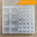 boîte rangement bijoux transparent grands compartiments 28 petits compartiments clips