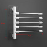 porte serviettes mural blanc barres métalliques adhésif minimaliste moderne bain pliable mobile
