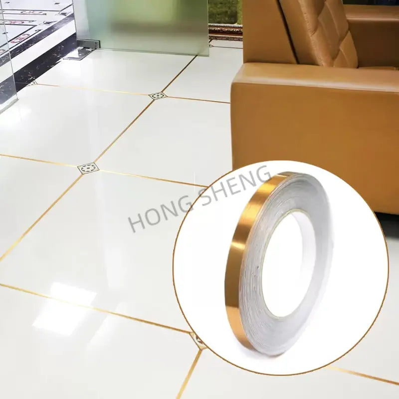 ruban adhésif décoratif moderne argent doré noir brillant décoration murale intérieure élégante