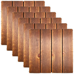 dalles sol extérieures modulaires bois rustique marron foncé texture naturelle connecteurs intégrés 30cm 30cm