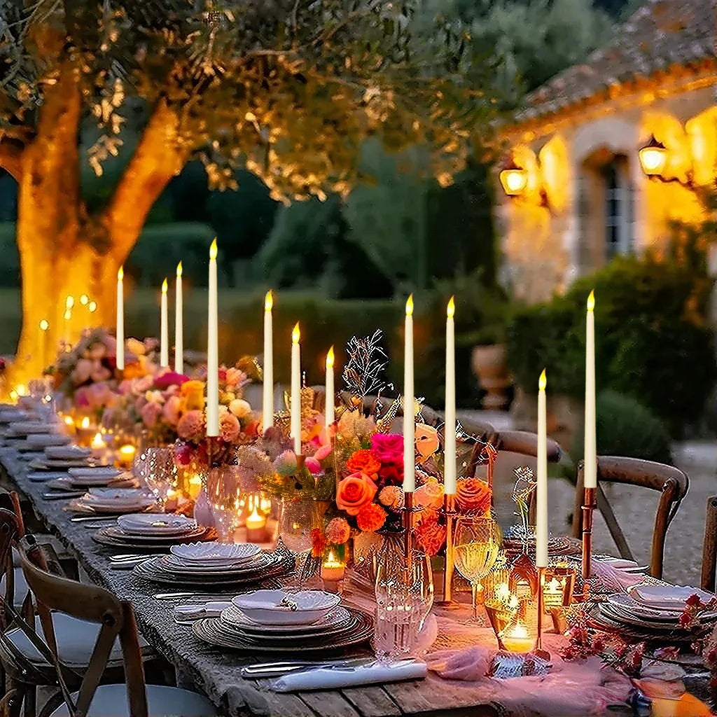 bougies led blanches sans flamme mèche 3d mariage fête décoration maison intérieur