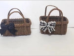 miniature panier osier rustique accessoires maison poupée décoration rangement paille naturel artisanal
