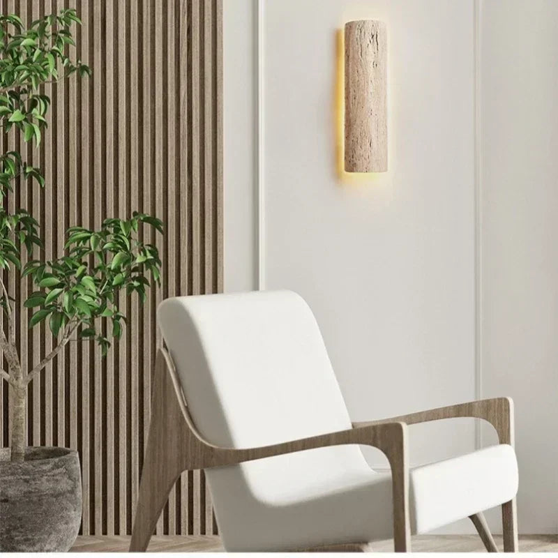 applique murale moderne minimaliste pierre naturelle beige clair 3000k 4000k 6000k