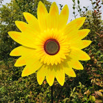 décoration jardin éolienne fleur couleurs vert rouge jaune bleu violet moderneextérieur fixe tringle