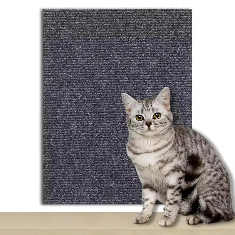 tapis chat anti griffes adhésif tranchable protège canapé gris moderne 40x300cm