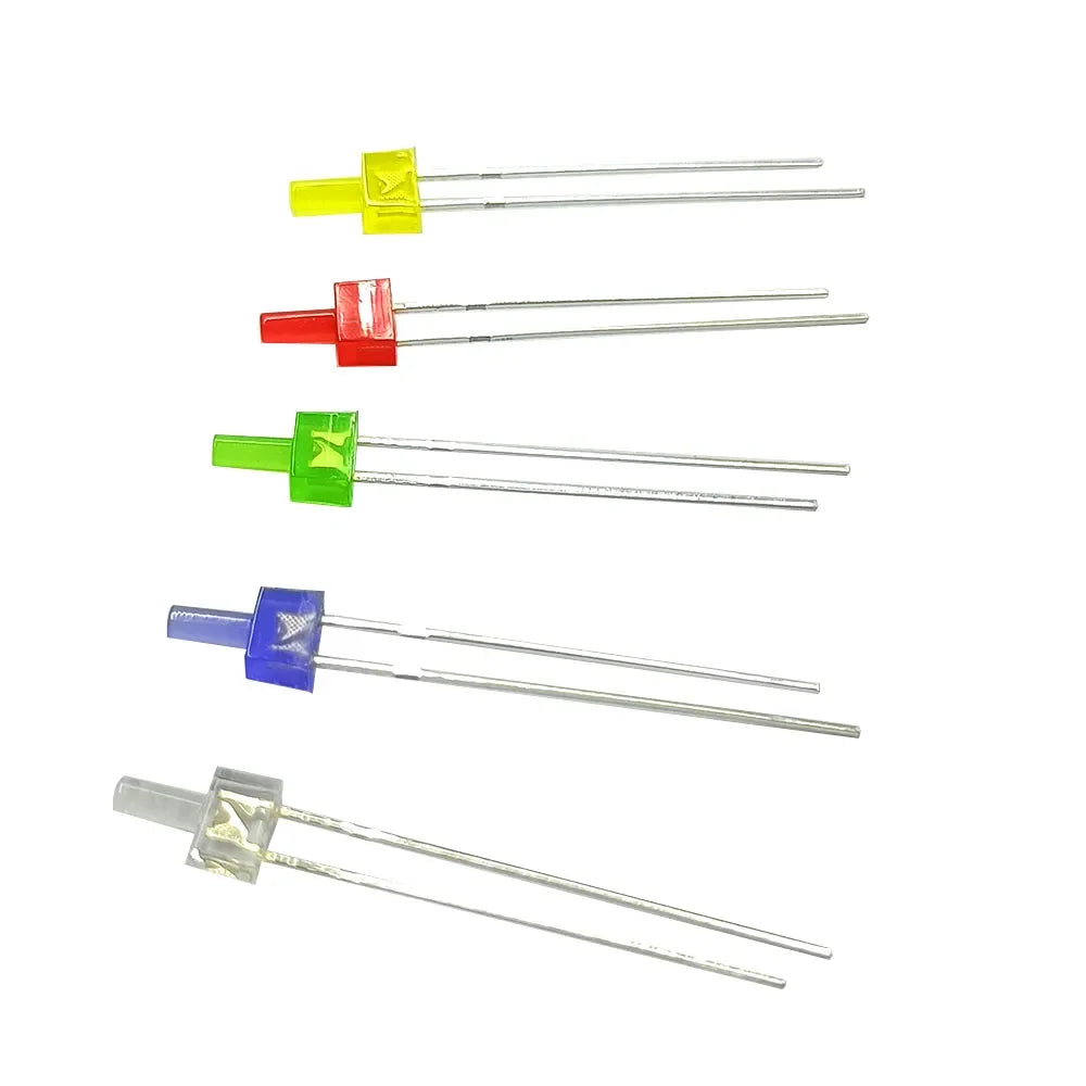 diodes led multicolore rouge vert bleu transparentes pack 100 pièces standard