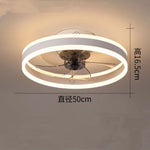 ventilateur moderne led blanc or noir texture cristal transparent télécommande lumière variable