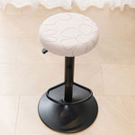 coussin tabouret moderne fleurs imprimées gris bleu clair orange roseclair vertpastel polyester élastique extensible