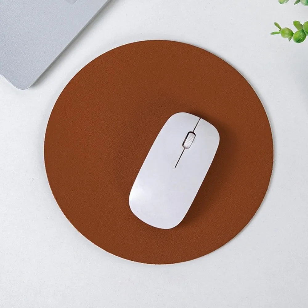 tapis souris cuir double face nappa marron noir gris rose vert rouge classique imperméable
