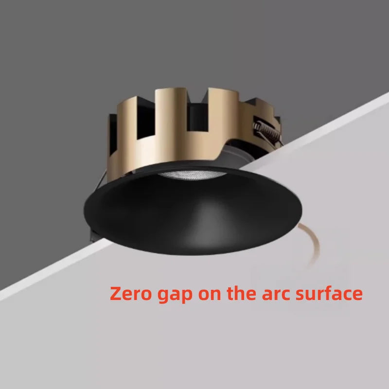 ampoules led spot noir doré moderne minimaliste lisse mat 90 260v 3000k 4000k 6000k