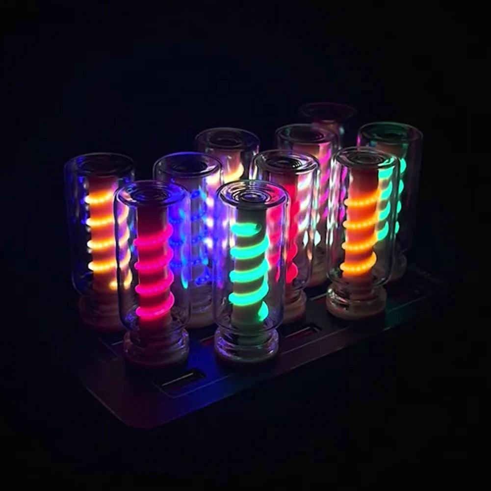 lampe led spirale flexible transparente moderne multiple couleurs usb rechargeable minimaliste chambre camping