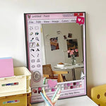 miroir decoratif retro cadre paint icone graphique opalescent stickers chambre coucher