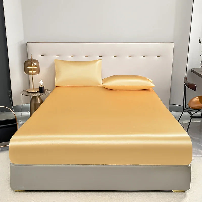 housse lit adulte polyester élastique solide noir moderne ajustable grande taille