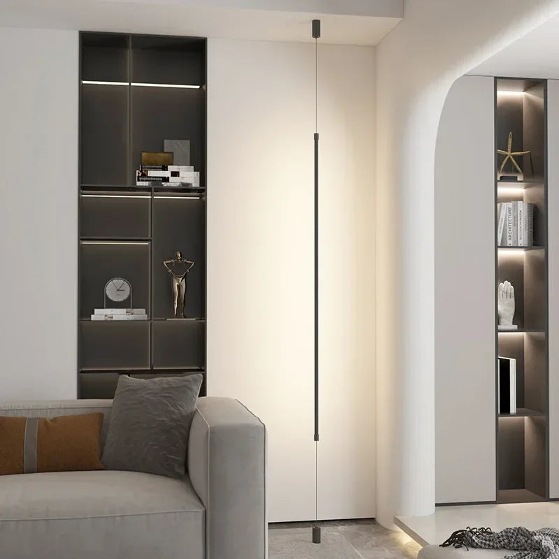 lampe poser moderne noire lisse salon chambre câble prise électrique