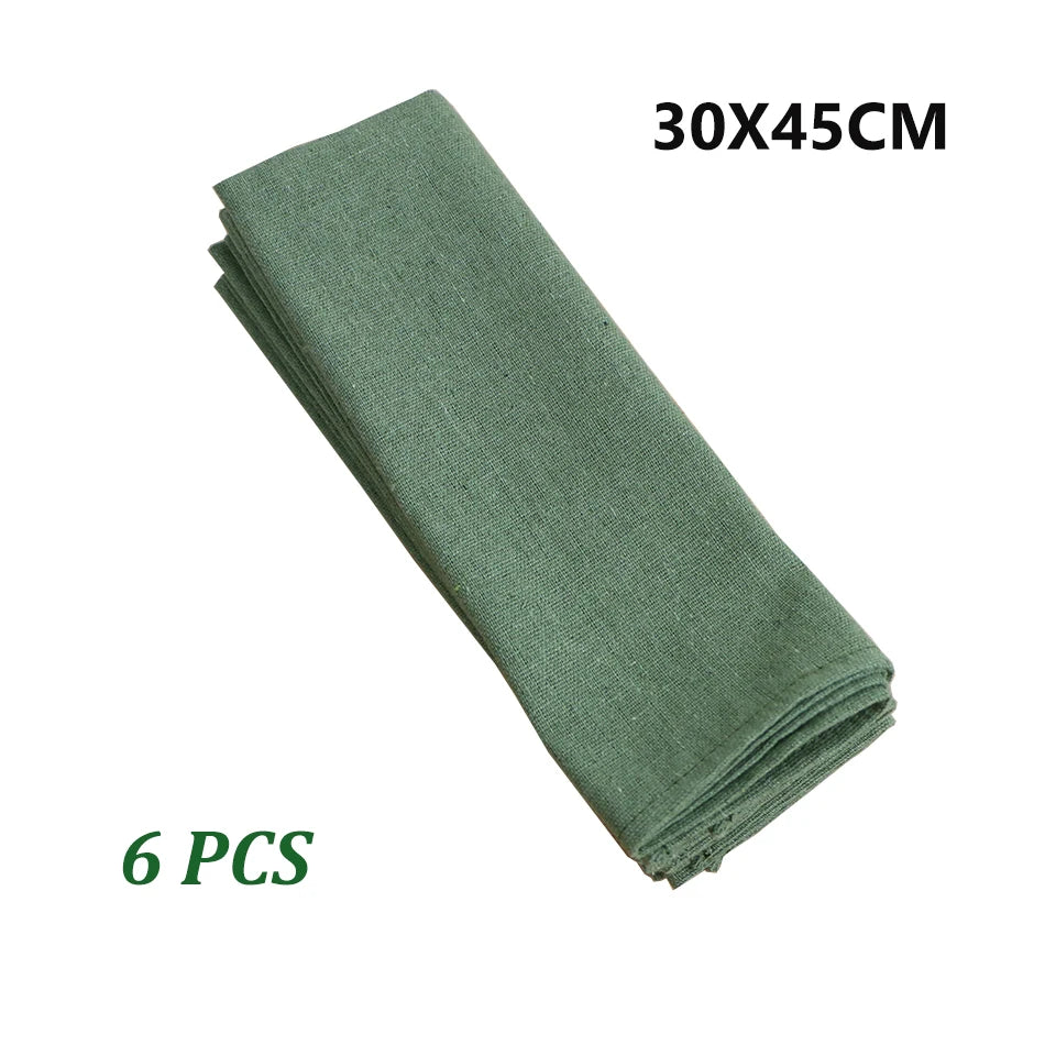 serviettes poly cotton unies 30x45cm classiques clips métalliques couleur rouge noir vert orange
