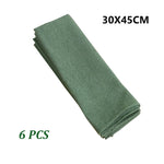 serviettes poly cotton unies 30x45cm classiques clips métalliques couleur rouge noir vert orange