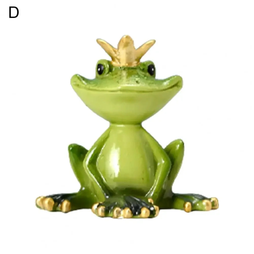 figurines grenouilles yoga vert or décoratives ludiques zen table bureauscrição