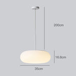 luminaire suspendu ovale moderne acrylique blanc 3000K 6000K salon chambre