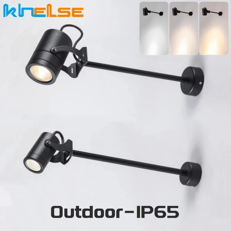 Spot mur extérieur moderne led noir hydrofuge 10w 15w 20w 85265v