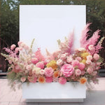 panneau decoratif mariage fleurs variées blanc rose elegantextérieurintérieurchampêtre