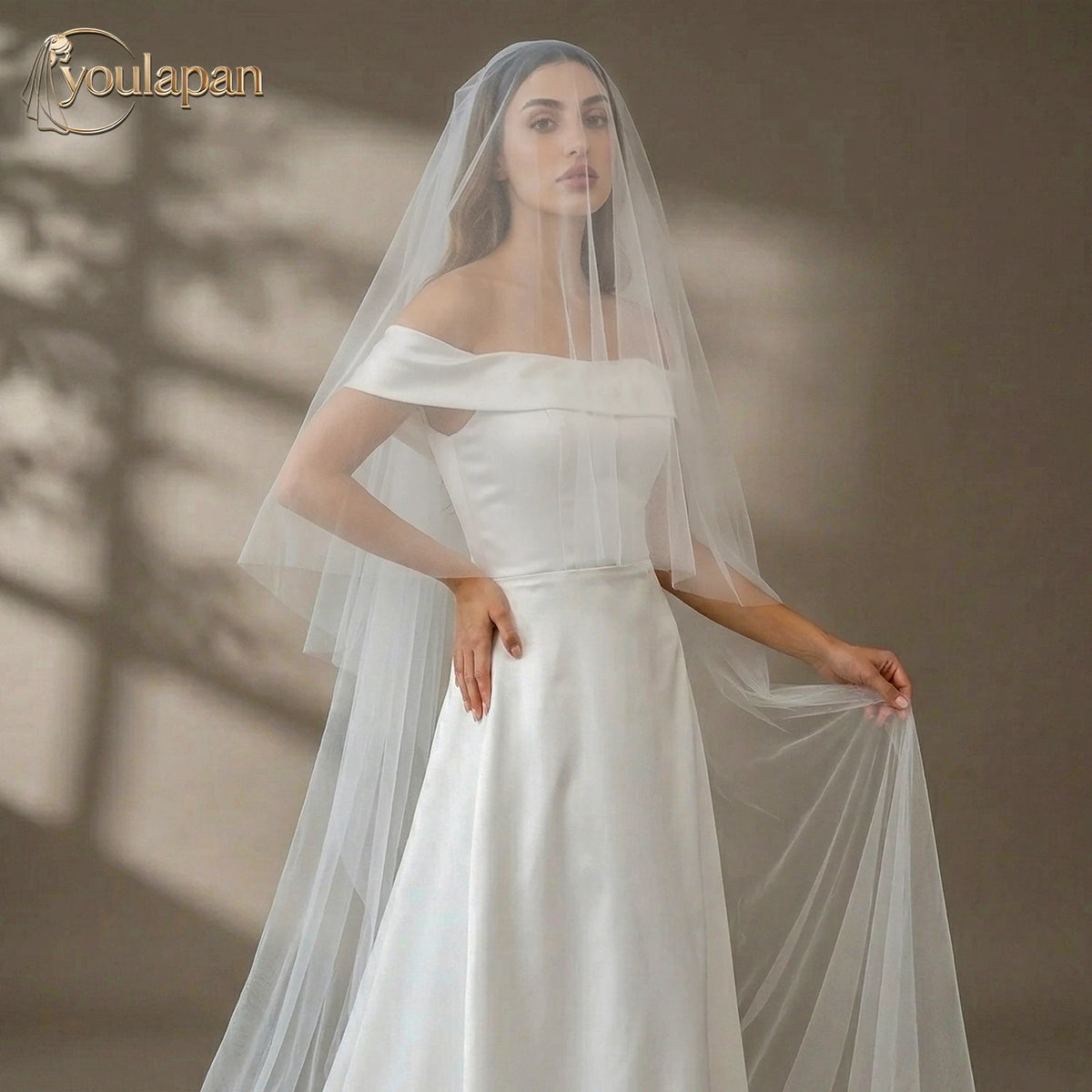 voile mariée blanc classique deux couches nylon cathédrale femme mariage personnalisable evening party show