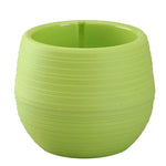 cache pot résine coloré moderne rayures horizontales plante succulente bleu blanc jaune rouge vert