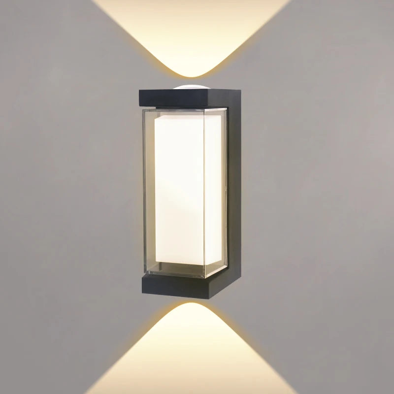 lampe murale moderne led étanche ip65 noir blanc 85265v 2492000lm autonomie