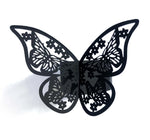 porte serviette papillon ajouré élégant doré rose bleu clair blanc pack 50 pièces transparents