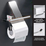 porte rouleau papier toilette acier inoxydable argenté moderne adhésif sans perçage double rouleau support