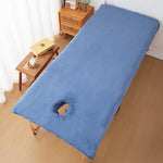 couverture massage bleu marine uni douce taille 180x80cm moderne confortable tranchant cou inclusion