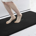 tapis bain gris noir marron microfiber antidérapant moderne doux salle bain cuisine