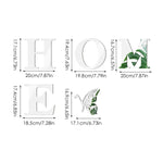 lettres decoratives murales blanc vert moderne adhesif papillon intégrées chambre entrée