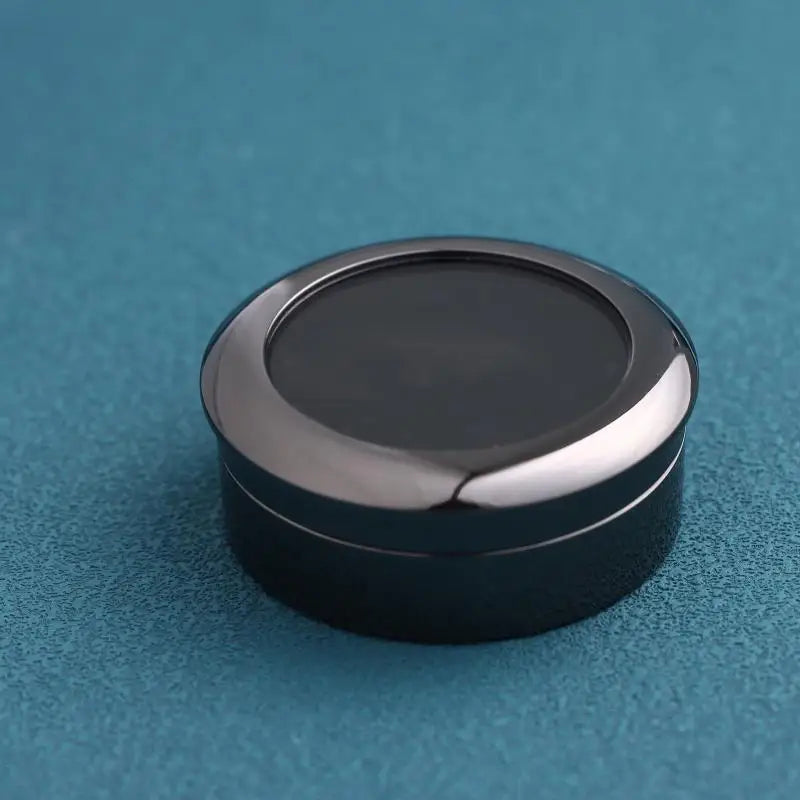 boîtes rangement bijoux rondes métal argentées noires modernes opaques petit grand