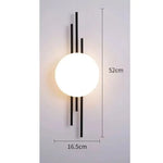 lampe murale moderne minimaliste noir doré éclairage chambre salon entrée étude