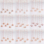 décoration anniversaire guirlande spirale rose doré moderne fête 21 30 40 50 années