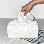 Sac mouchoirs moderne élégant satiné bleu gris noir vert blanc