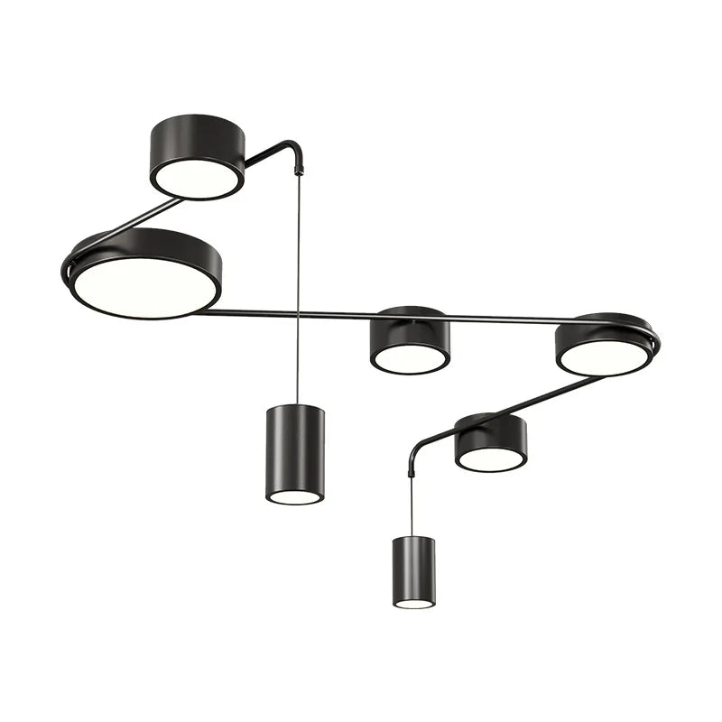 suspension lumineuse moderne minimaliste nordique plafonnier led fer noir flux lumineux élevé certification sécurité