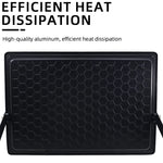 projecteur led ip66 étanche noir grille hexagonale moderne clips fixation 220v 100w 1000w