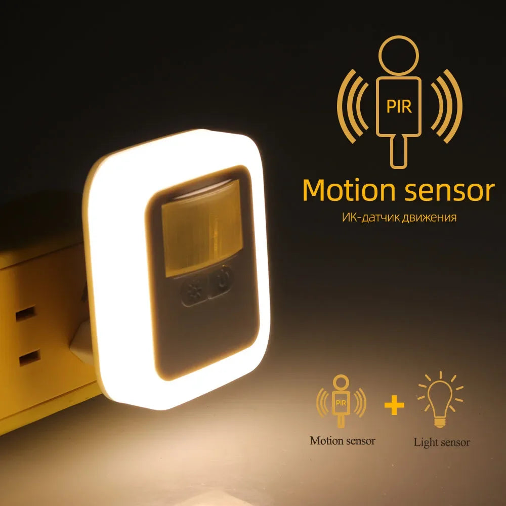 veilleuse nuit détecteur mouvement blanc moderne adhésif réglable luminosité sensorielle led abs intelligenceénergie chambreescalier