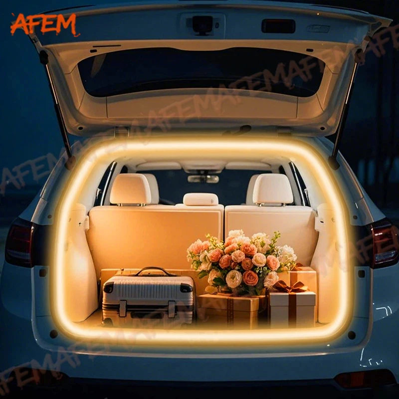 bande lumineuse flexible led or jaune doré adhésive moderne minimaliste echangement voiture
