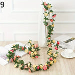 guirlande fleurs artificielles roses décoratives intérieur mariage anniversaire romantique printemps automne événements